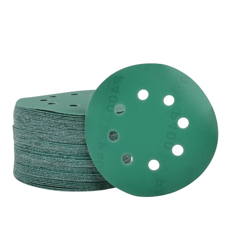 Legit Grit 5 inch Sand paper Disc, 8-Hole, 400 Grit, 50PK LG5-8400-50